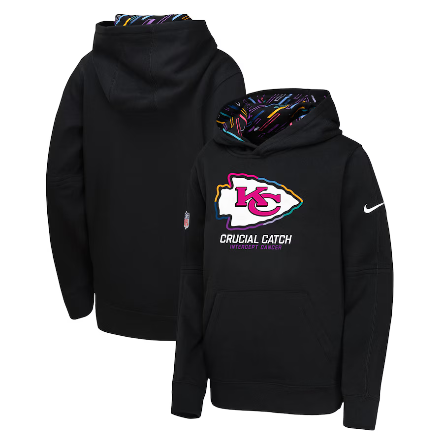 Youth Kansas City Chiefs 2024 Nike NFL black hoodie->youth nfl jersey->Youth Jersey